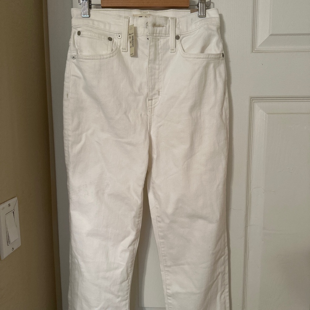 Madewell Classic Straight jeans- white, size 25